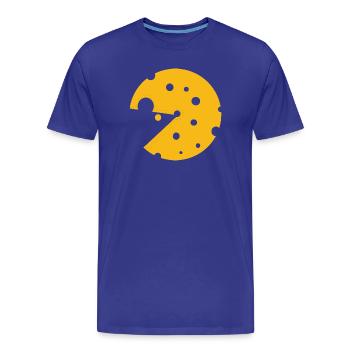 Du fromage ou une souris dans cette illusion d’optique amusante - T-shirt bio Premium Homme - bleu roi - Devant - Damien (186cm)