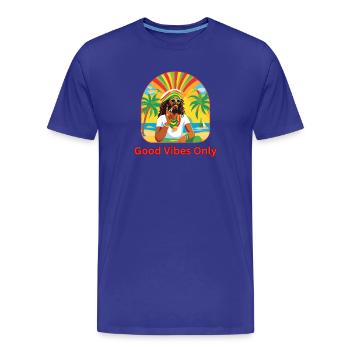 – Rasta-Man Jamaica Summer Sun - T-shirt bio Premium Homme - bleu roi - Devant - Damien (186cm)