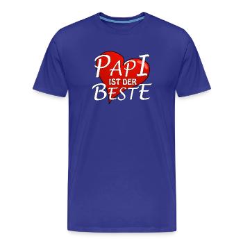 DADDY IS THE BEST - Men's Premium Organic T-Shirt - royal blue - Front - Damien (186cm)
