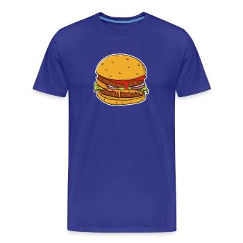 Colorful image of a hamburger bun. - Men's Premium Organic T-Shirt - royal blue - Front - Damien (186cm)