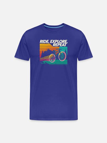 Balade Explorer Répéter l’aventure - T-shirt bio Premium Homme - bleu roi