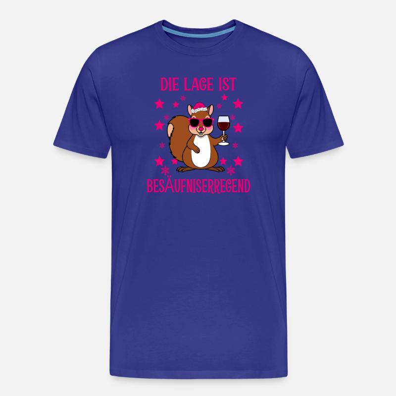 Lustiges Eichhörnchen - Männer Premium Bio T-Shirt - Königsblau