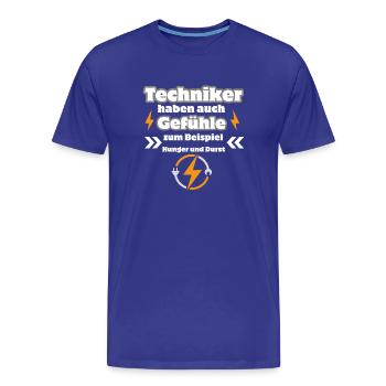Techniker Gefühle - Männer Premium Bio T-Shirt - Königsblau - Vorne - Damien (186cm)