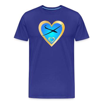 PILOTE DE PLANEUR HEART AIR SPORTS - T-shirt bio Premium Homme - bleu roi - Devant - Damien (186cm)