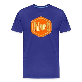 Antwort Nein - Grenzen anführen - Männer Premium Bio T-Shirt - Königsblau - Vorne - Damien (186cm)