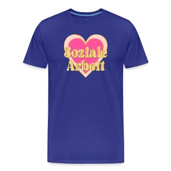 HERZ SOZIALE ARBEIT - Männer Premium Bio T-Shirt - Königsblau - Vorne - Damien (186cm)