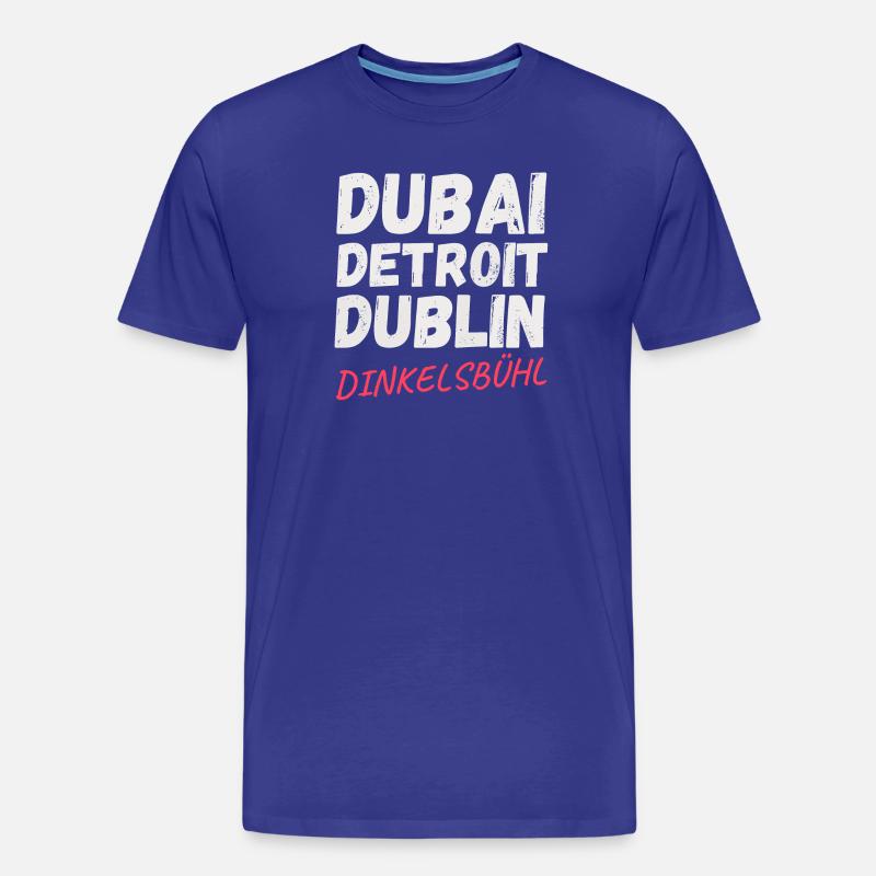 Dubai-Detroit-Dublin - Männer Premium Bio T-Shirt - Königsblau