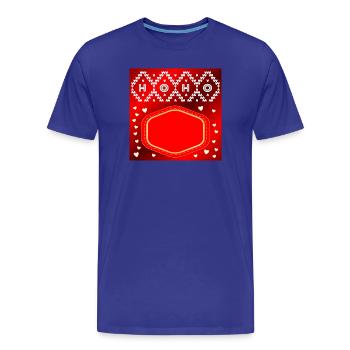 DESIGN YOUR OWN CHRISTMAS NAME BADGE - Men's Premium Organic T-Shirt - royal blue - Front - Damien (186cm)