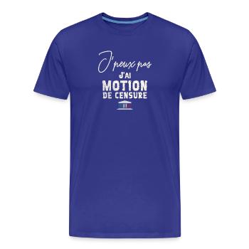 J peux j ai motion de censure - T-shirt bio Premium Homme - bleu roi - Devant - Damien (186cm)