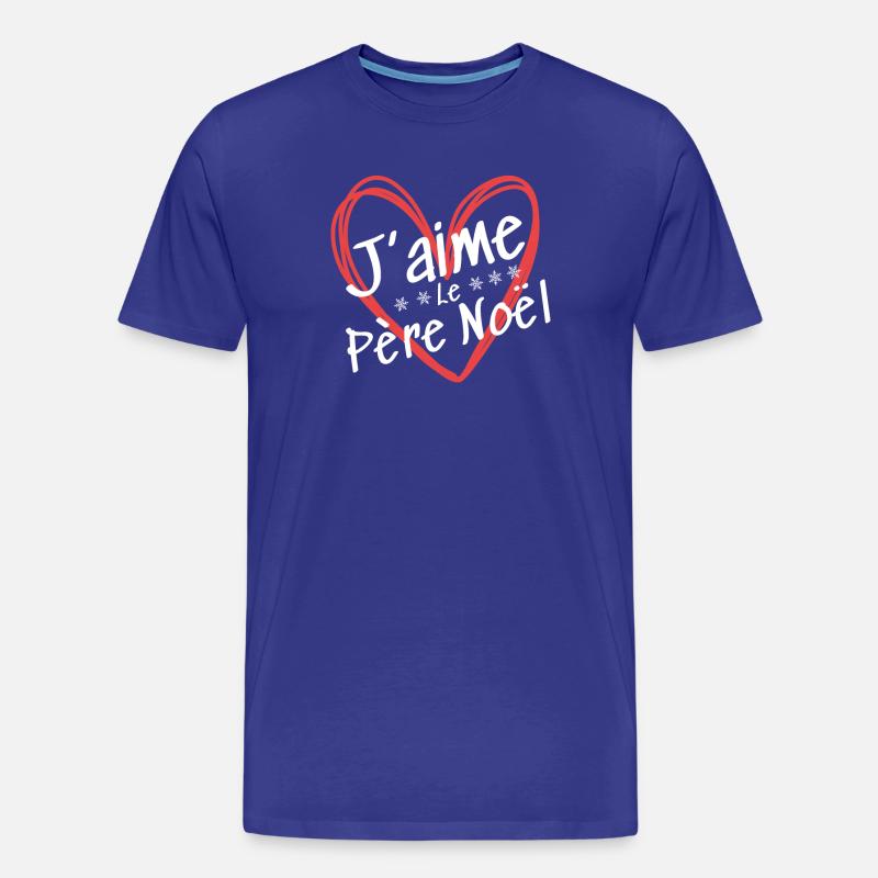 Ich liebe den Weihnachtsmann - Männer Premium Bio T-Shirt - Königsblau