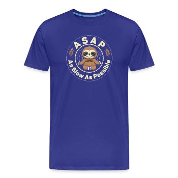 So langsam wie möglich - Männer Premium Bio T-Shirt - Königsblau - Vorne - Damien (186cm)