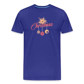 Chrisrmas xmas Weihnachtsstern Baumkugeln Winter - Männer Premium Bio T-Shirt - Königsblau - Vorne - Damien (186cm)