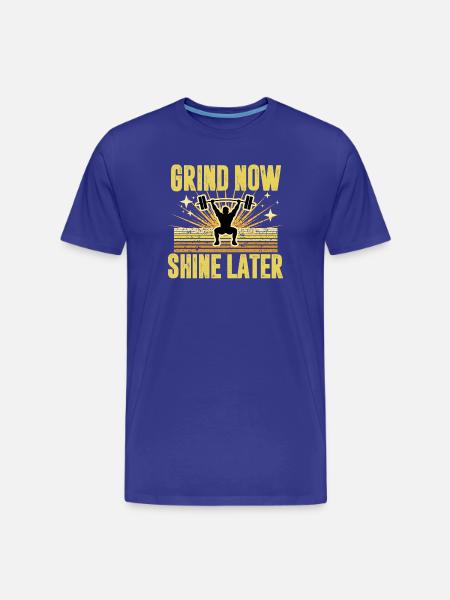 Motivation Fitness Barre-Squat Design - Men's Premium Organic T-Shirt - royal blue