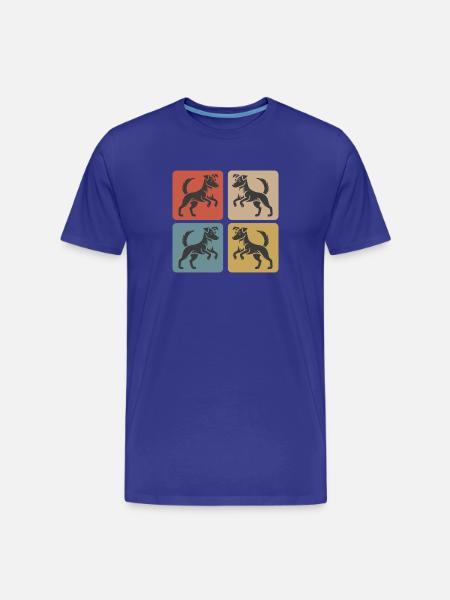 Jack Russell Terrier Design - Men's Premium Organic T-Shirt - royal blue