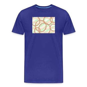 Brown Circles Background - Men's Premium Organic T-Shirt - royal blue - Front - Damien (186cm)