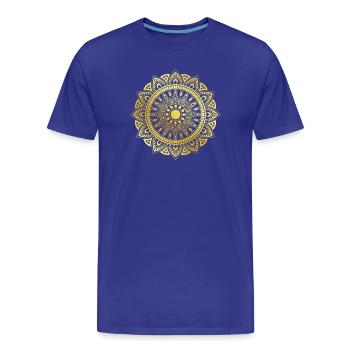 Mandala - Männer Premium Bio T-Shirt - Königsblau - Vorne - Damien (186cm)