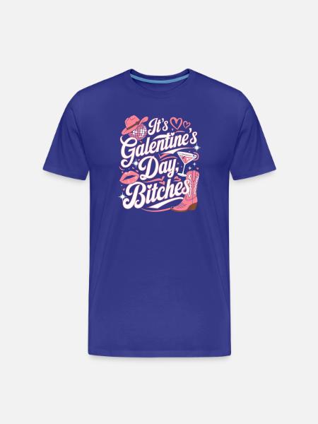 Galentine's Day Funny Party - Men's Premium Organic T-Shirt - royal blue