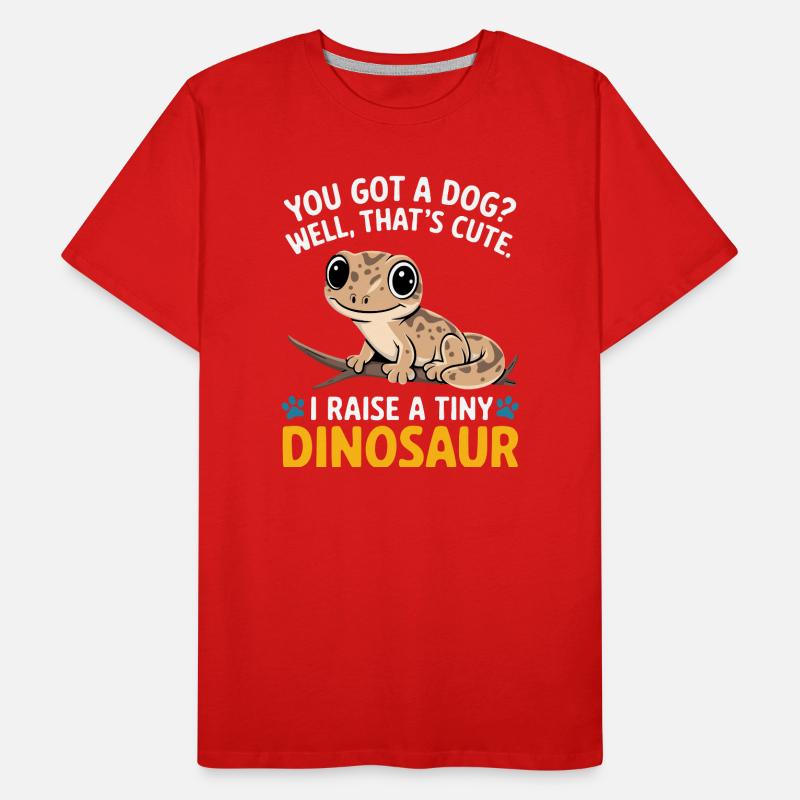 Funny Tiny Dinosaur Lizard Men's Premium Organic T-Shirt
