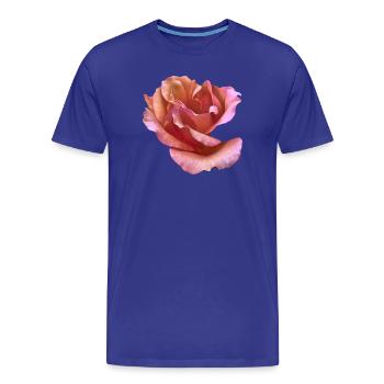 Zarte Rosenblüte Pastellrosa - Männer Premium Bio T-Shirt - Königsblau - Vorne - Damien (186cm)