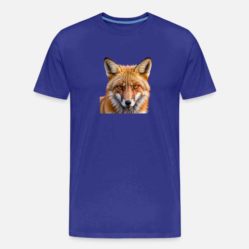 Fuchs Tierbild - Männer Premium Bio T-Shirt - Königsblau