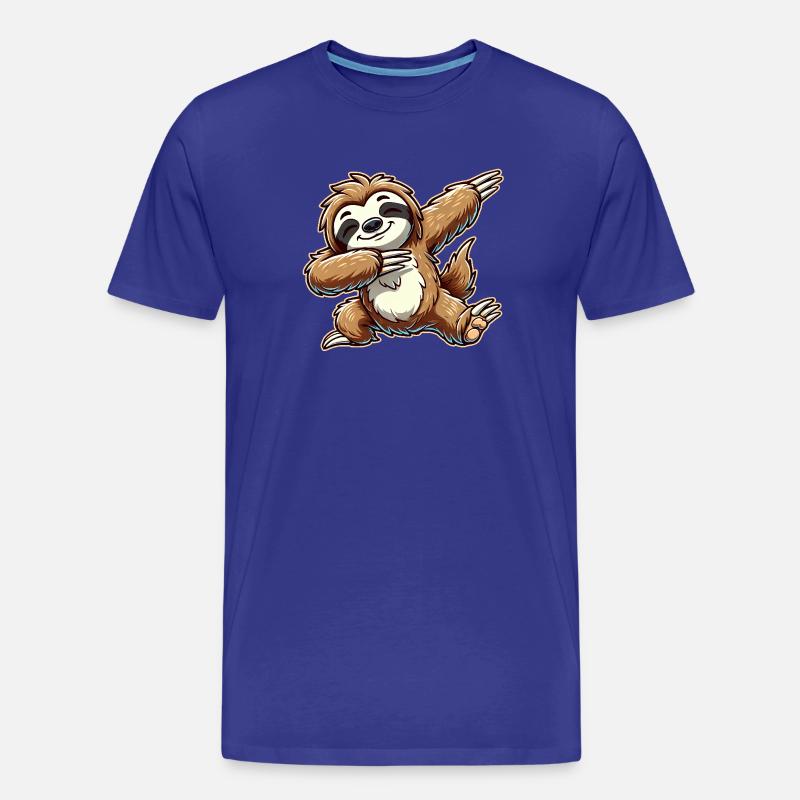 Dabbing Sloth Dab Dancing Idée cadeau - T-shirt bio Premium Homme - bleu roi