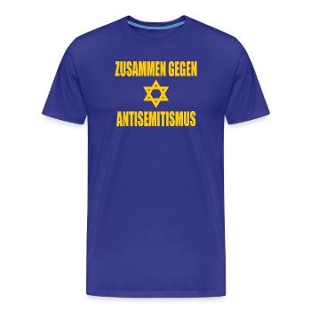 zusammen gegen antisemitismus - Männer Premium Bio T-Shirt - Königsblau - Vorne - Damien (186cm)