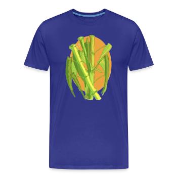 Bambus-Botanischer Ausbruch - Männer Premium Bio T-Shirt - Königsblau - Vorne - Damien (186cm)