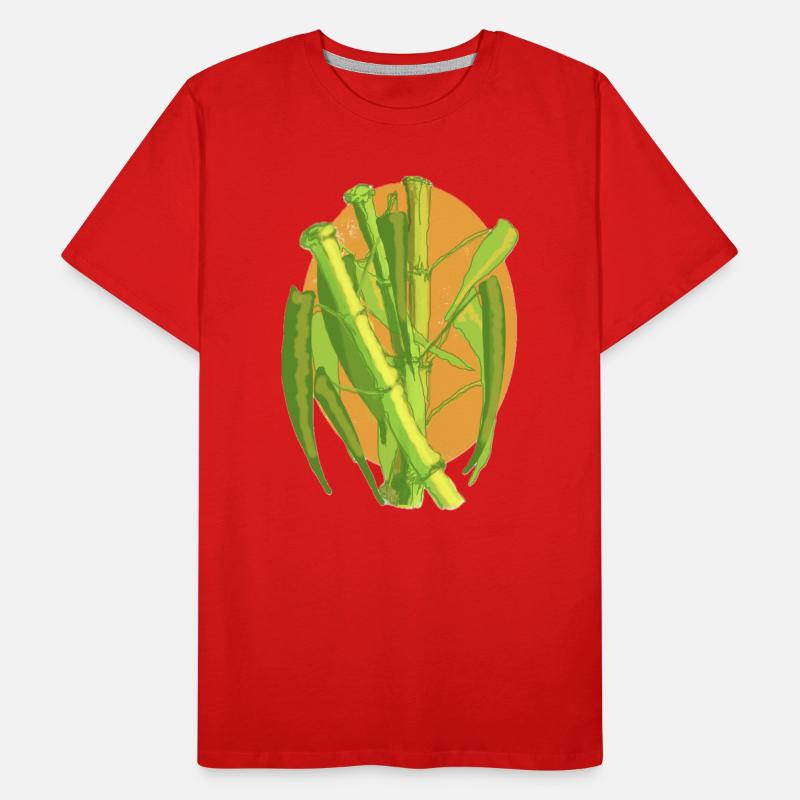 Bambus-Botanischer Ausbruch Männer Premium Bio T-Shirt