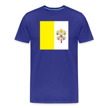 Vatican - T-shirt bio Premium Homme - bleu roi - Devant - Damien (186cm)