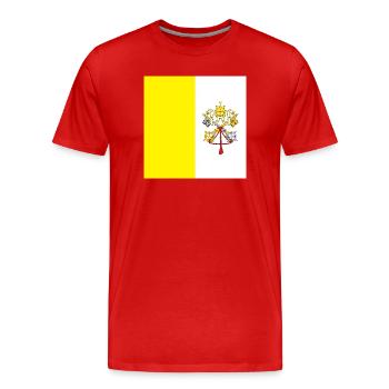 Vatican City - Men's Premium Organic T-Shirt - red - Front - Damien (186cm)
