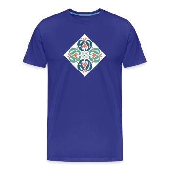 motif oriental maroc rouge vert bleu - T-shirt bio Premium Homme - bleu roi - Devant - Damien (186cm)