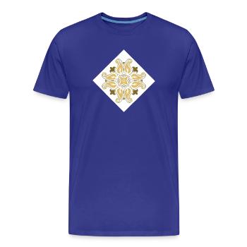 orientalisches Muster Marokko Brauntöne - Männer Premium Bio T-Shirt - Königsblau - Vorne - Damien (186cm)
