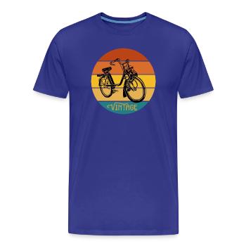 Vintage-Moped - Männer Premium Bio T-Shirt - Königsblau - Vorne - Damien (186cm)