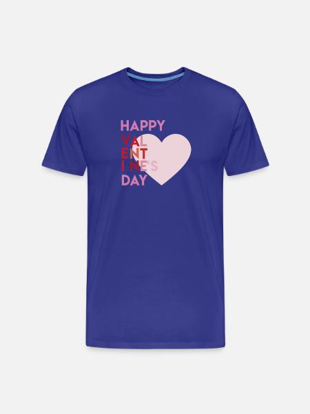 Happy Valentines Day - Männer Premium Bio T-Shirt - Königsblau