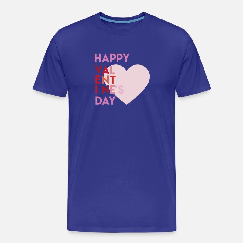 Happy Valentines Day - Männer Premium Bio T-Shirt - Königsblau