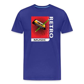 Retro-Musik - Männer Premium Bio T-Shirt - Königsblau - Vorne - Damien (186cm)