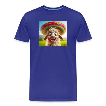 Mouton au sombrero - T-shirt bio Premium Homme - bleu roi - Devant - Damien (186cm)