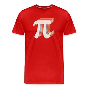 Happy Pi Day - Men's Premium Organic T-Shirt - red - Front - Damien (186cm)