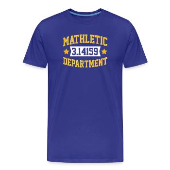 Département Mathletic - T-shirt bio Premium Homme - bleu roi - Devant - Damien (186cm)