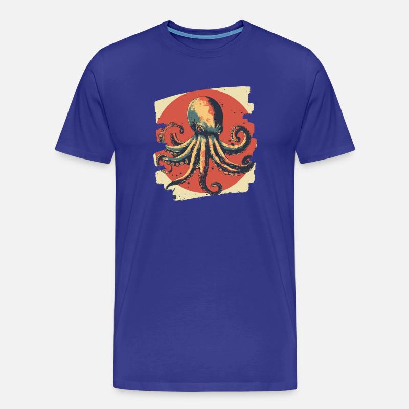 Kraken Oktopus - Männer Premium Bio T-Shirt - Königsblau