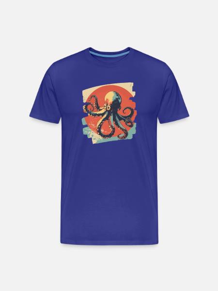 Octopus Octopus Retro - Men's Premium Organic T-Shirt - royal blue