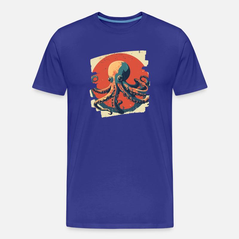 Kraken Oktopus - Männer Premium Bio T-Shirt - Königsblau