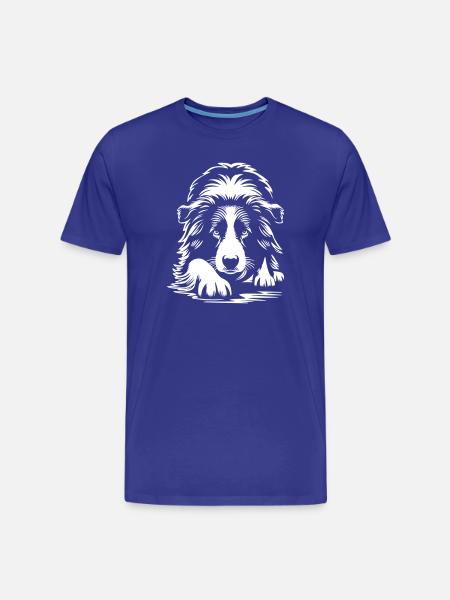 Border Collie "Black Edition" - Men's Premium Organic T-Shirt - royal blue