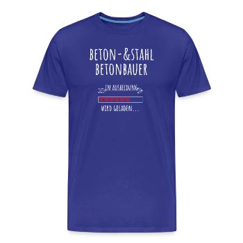 Beton und Stahlbetonbauer Ausbildung Beruf - Männer Premium Bio T-Shirt - Königsblau - Vorne - Damien (186cm)
