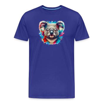 Koala - Männer Premium Bio T-Shirt - Königsblau - Vorne - Damien (186cm)