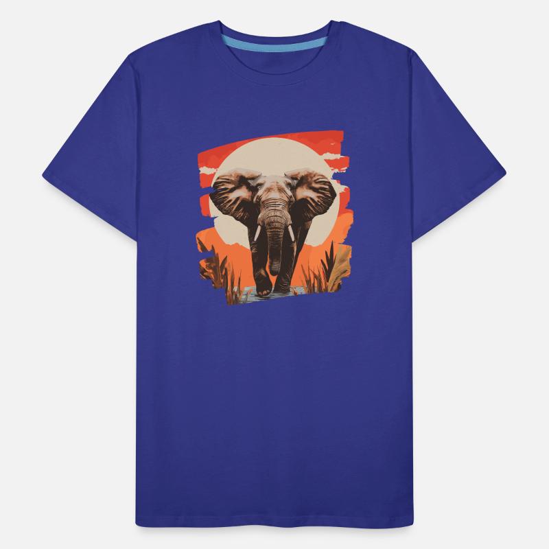 Elephant Retro Men's Premium Organic T-Shirt