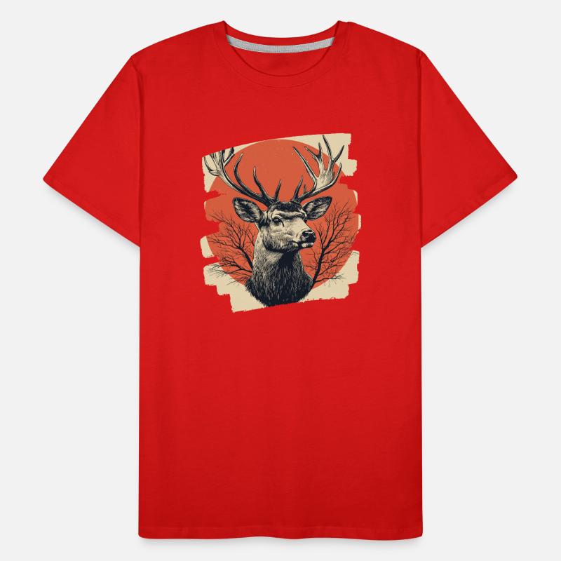 Deer with antlers Men's Premium Organic T-Shirt