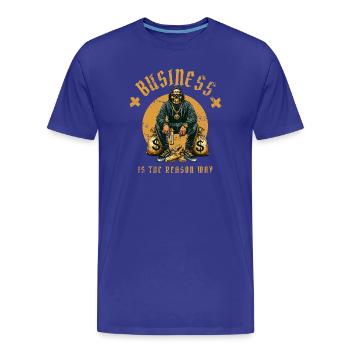 Vie de gangster - T-shirt bio Premium Homme - bleu roi - Devant - Damien (186cm)