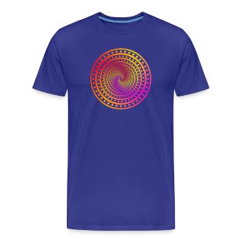 crazy dots - Men's Premium Organic T-Shirt - royal blue - Front - Damien (186cm)