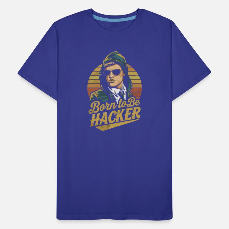 Né pour être hacker – Nerd de l’informatique T-shirt bio Premium Homme